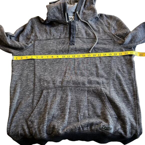 Dravus Hoodie Men Large Sweater Gray Hooded Pullover Pocket Comfy Fall Winter - Picture 4 of 12